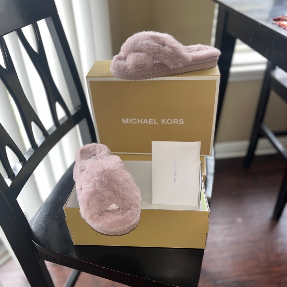 Brand new still in the box Michael Kors slippers,